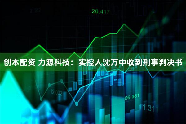 创本配资 力源科技：实控人沈万中收到刑事判决书
